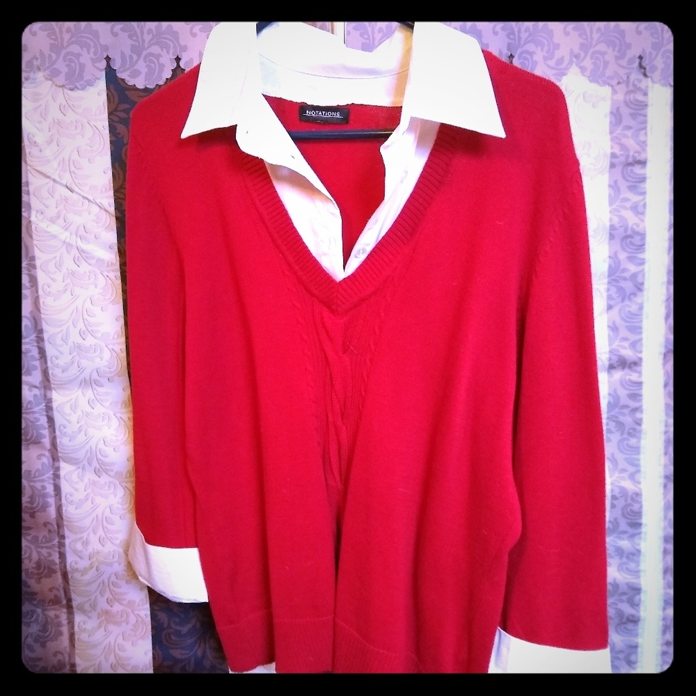 Women's sweater/shirt combo. New. Never Worn SL